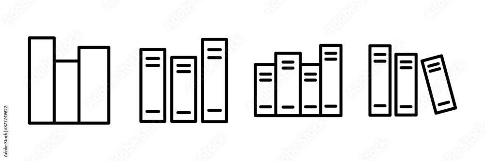 Library icon vector isolated on white background. Book icon vector Library icon vector isolated on white background. Book icon vector