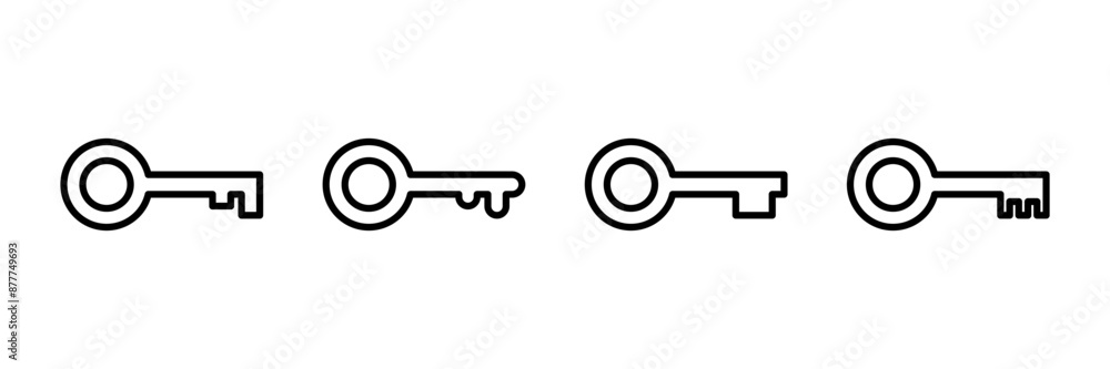 Key icon vector isolated on white background. Key vector icon. Key symbol. security Key icon vector isolated on white background. Key vector icon. Key symbol. security