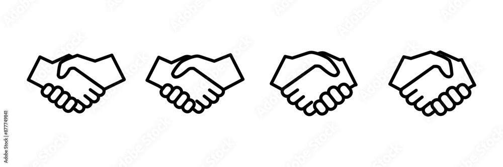 Business handshake icon vector isolated on white background. Handshake icon vector. contract agreement. Trust icon vector. Deal. Done. partnership icon Business handshake icon vector isolated on white background. Handshake icon vector. contract agreement. Trust icon vector. Deal. Done. partnership icon