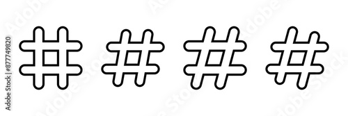 Hashtag icon vector isolated on white background. hashtag vector icon