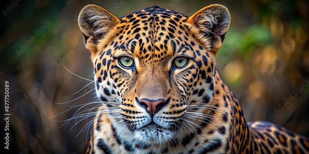 Obraz premium Stunning 4K wallpaper of a leopard's intense gaze , wildlife, predator, feline, animal, nature, fierce, powerful