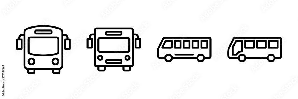 Bus Icon vector isolated on white background. Black bus vector icon Bus Icon vector isolated on white background. Black bus vector icon