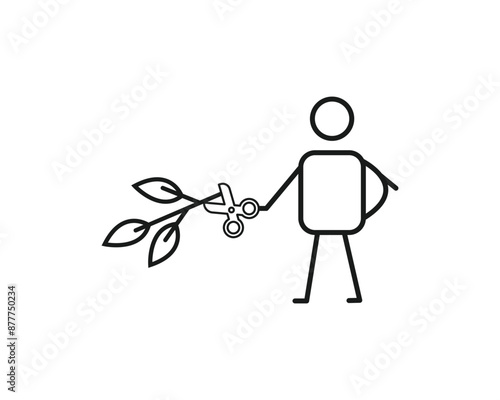 Prune hedge icon vector symbol design illustration