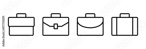 Briefcase icon vector isolated on white background. Briefcase vector icon