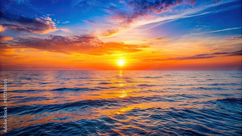 Obraz premium Beautiful gradient photography of a sunset over the ocean , gradient, photography, sunset, ocean, colorful, serene, nature, vibrant