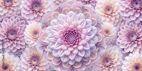 Delicate petals in pale pink and lavender arranged in concentric layers resembling blooming flowers, resembling, petals, arranged, layers, blooming, pale, flowers, concentric