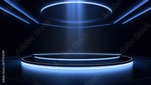 Elegant Vehicle Display on Empty Showcase Stage