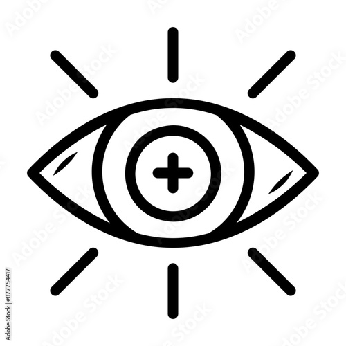eye scanner Line Icon