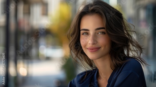 The smiling woman outdoors Free Download The smiling woman outdoors - GFXLoad