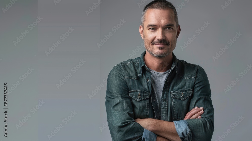 The confident man in denim The confident man in denim