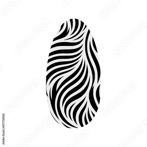 nail art zebra fur pattern vector illustration template design