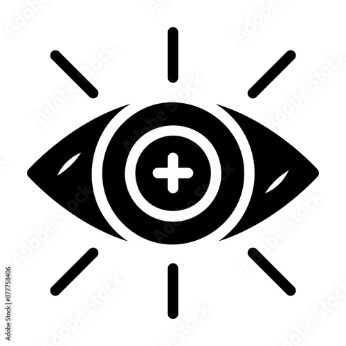 eye scanner Solid icon