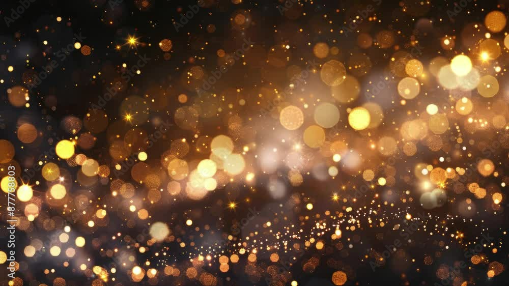 Golden christmas particles and sprinkles for a holiday celebration like christmas or new year. Shiny golden lights. Wallpaper background for ads or gifts wrap and web design Golden christmas particles and sprinkles for a holiday celebration like christmas or new year. Shiny golden lights. Wallpaper background for ads or gifts wrap and web design