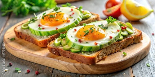 Bright and fresh avocado and egg toast breakfast toast, avocado, toast, breakfast