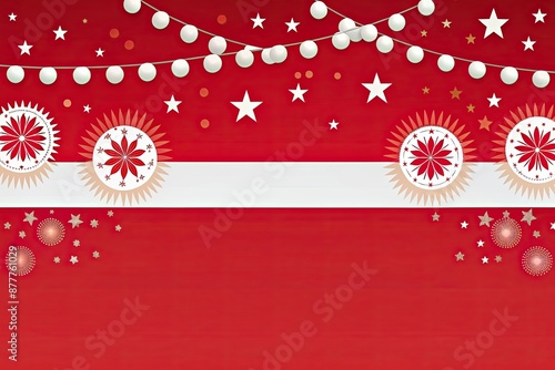 Singapore national day background in flat style, background, flat photo