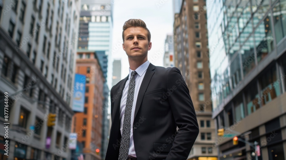 The businessman in the city The businessman in the city