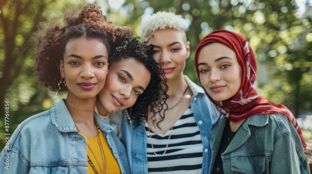 The smiling diverse friends The smiling diverse friends