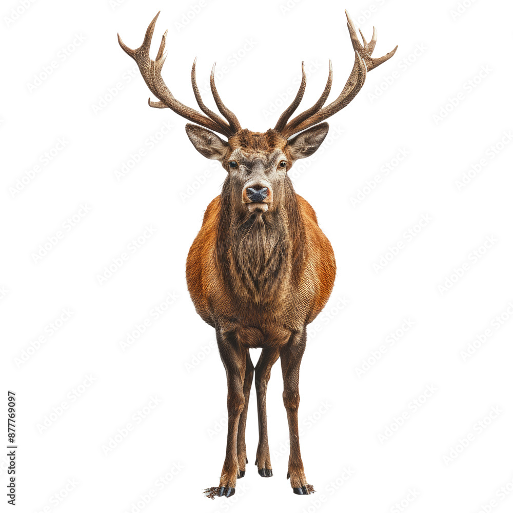 Deer isolated on a transparent background for web banner, wallpaper Deer isolated on a transparent background for web banner, wallpaper