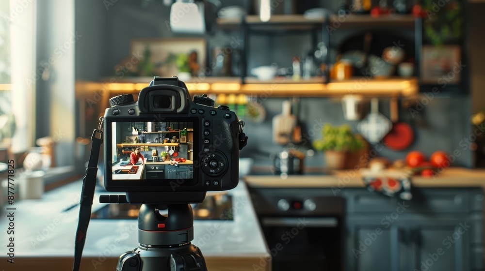 The camera in a modern kitchen The camera in a modern kitchen