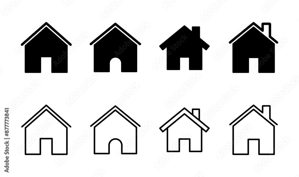 House icon set. Home icon vector House icon set. Home icon vector