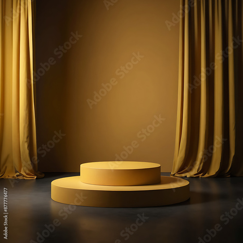 stage with curtains