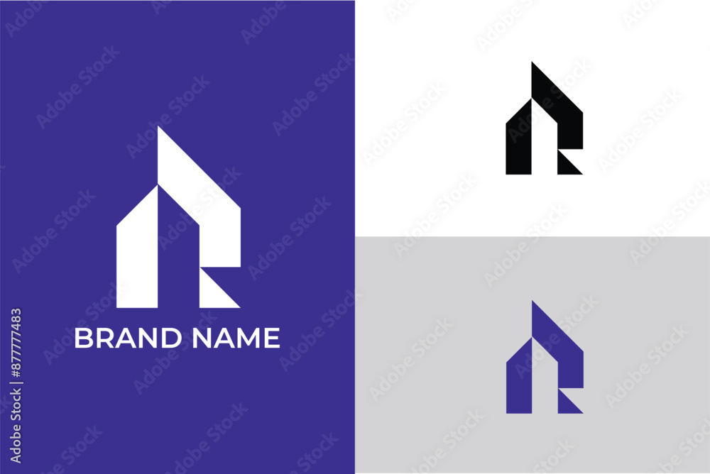 initial letter R building icon abstract construction Real Estate Logo Construction Skyscrapers design, City building construction logo, initial letter R building icon abstract construction Real Estate Logo Construction Skyscrapers design, City building construction logo,