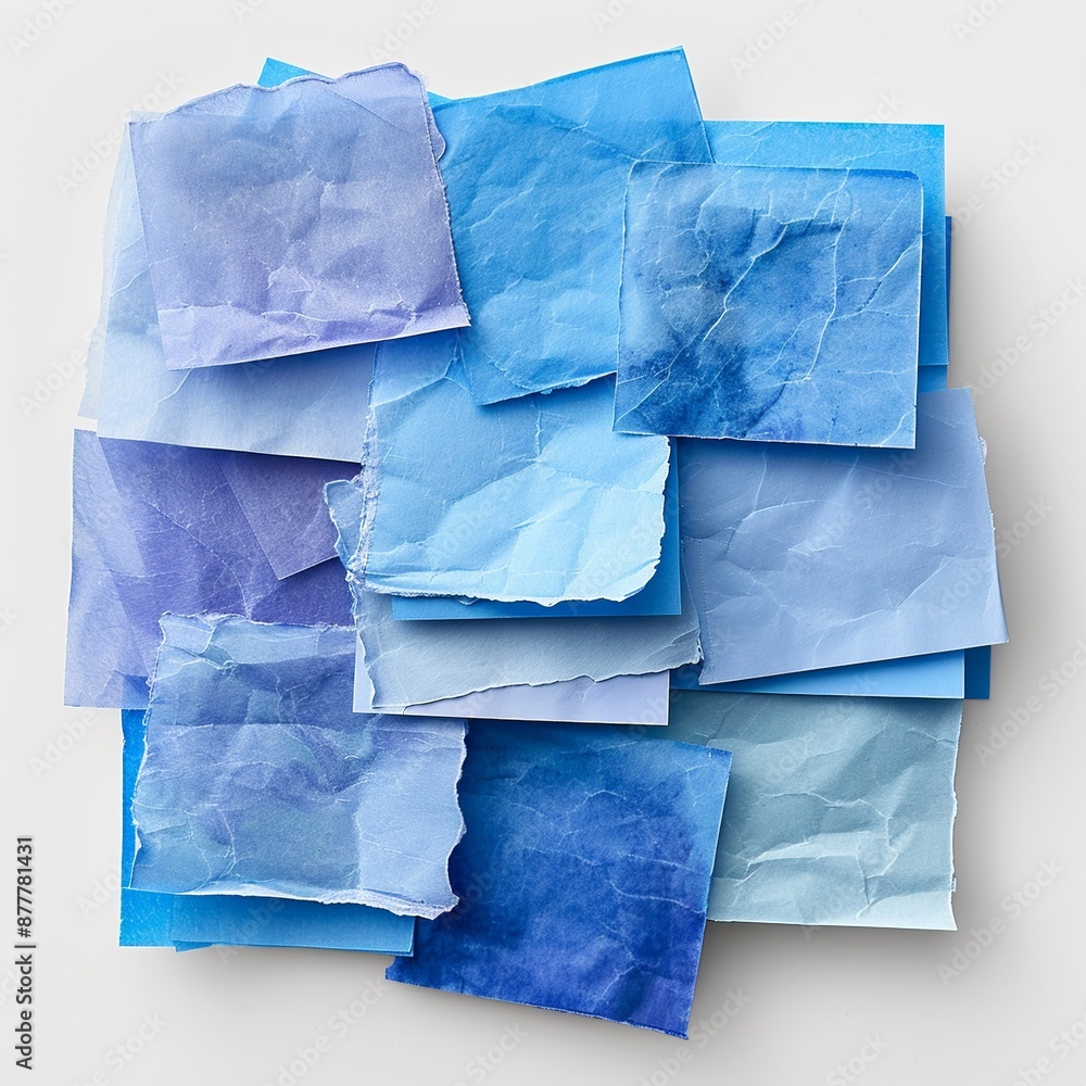 Experience a group of blue sticky post-it notes arranged dynamically on a transparent background, blending functionality with aesthetics. The translucency of the PNG file adds a modern touch to these Experience a group of blue sticky post-it notes arranged dynamically on a transparent background, blending functionality with aesthetics. The translucency of the PNG file adds a modern touch to these