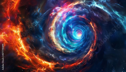 Cosmic Vortex: A Nebula's Dance