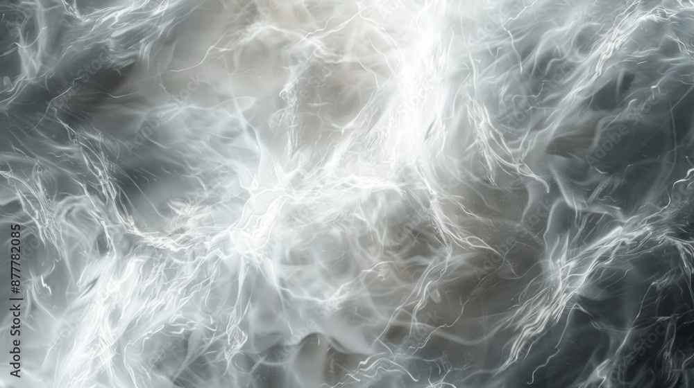 Obraz premium Abstract Smoke Swirls, Glowing White and Gray