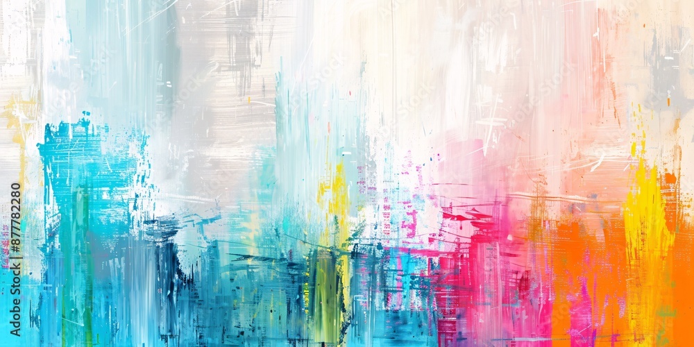 Fototapeta premium Abstract Painting with Bold Brushstrokes