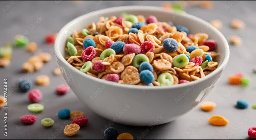 Fruitful Cereal Cascades in a Bowl Fruitful Cereal Cascades in a Bowl