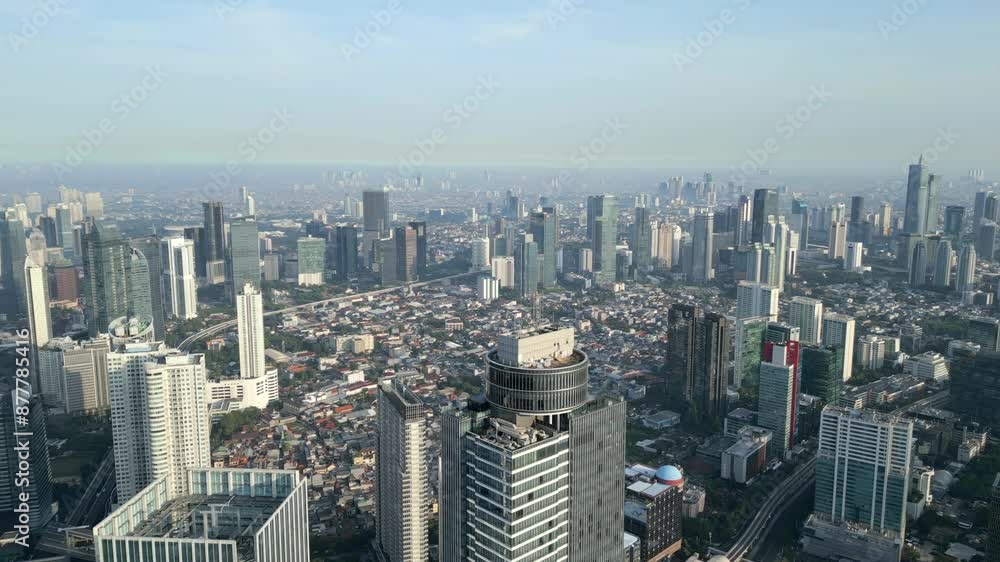 Aerial view of downtown Jakarta, Indonesia Aerial view of downtown Jakarta, Indonesia