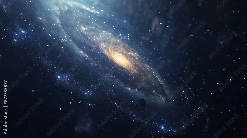 Fototapeta premium Spiral Galaxy in the Vastness of Space