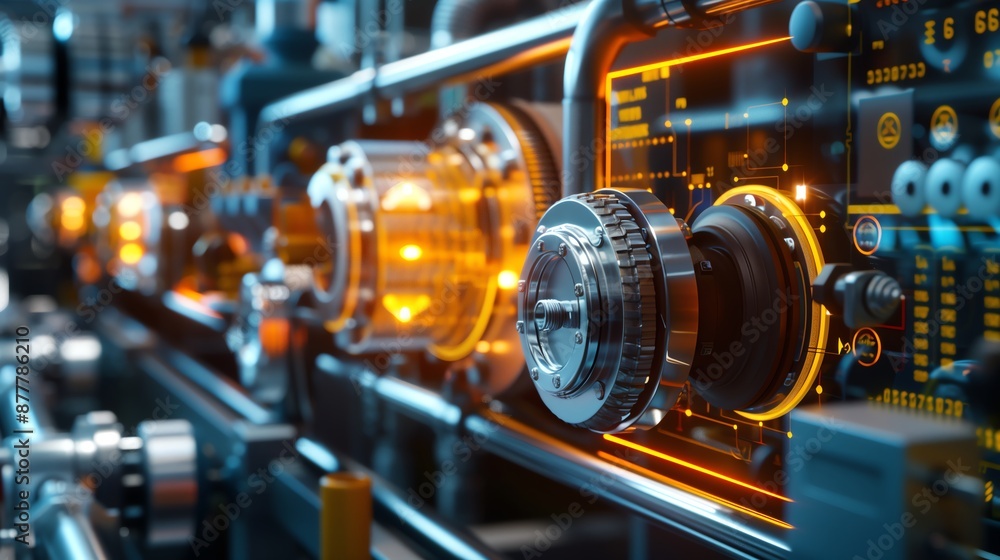 Fototapeta premium Advanced Diagnostics and Monitoring Systems in Hydraulic Systems