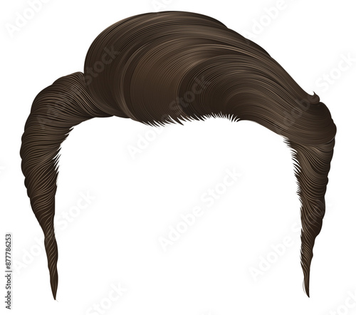 trendy man hairs.brown color.beauty style.