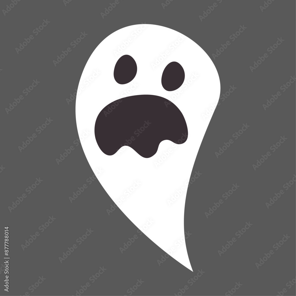 halloween ghost illustration on gray background halloween ghost illustration on gray background