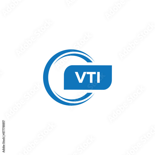 VTI letter design for logo and icon.VTI typography for technology, business and real estate brand.VTI monogram logo. photo