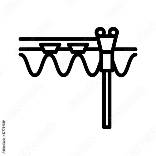 Vector black line icon for Festoon system