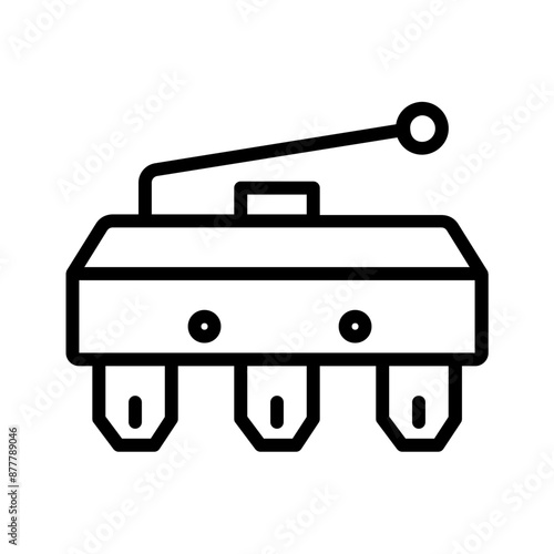 Vector black line icon for Limit switches