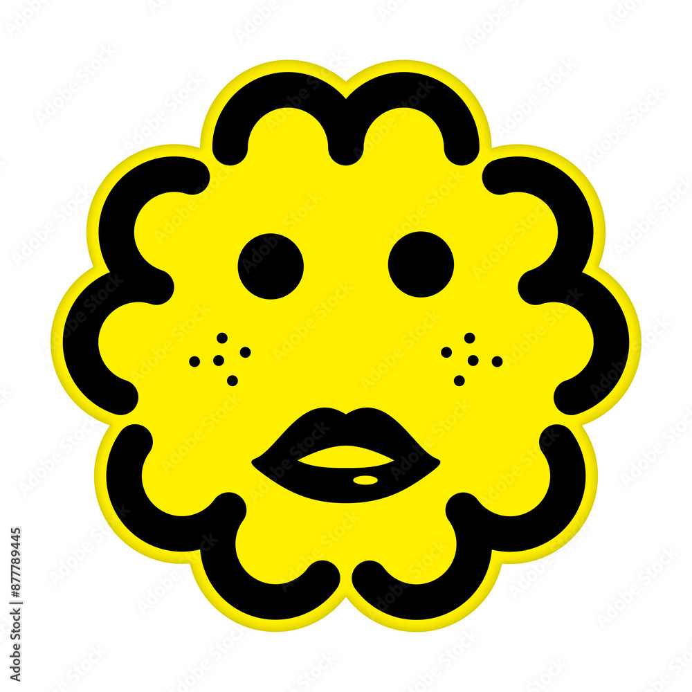 Cookie character with many faces, 'SunSunSunny Cookies'.　
Cookie with a funny-looking face.