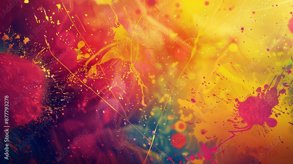 Abstract Colorful Splashes on a Background Abstract Colorful Splashes on a Background