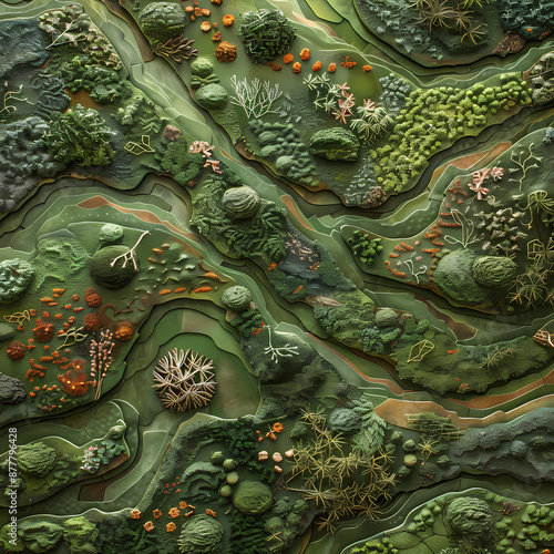 Wallpaper Mural Moss Green Tactile Communication Panel: A Panoramic View Torontodigital.ca