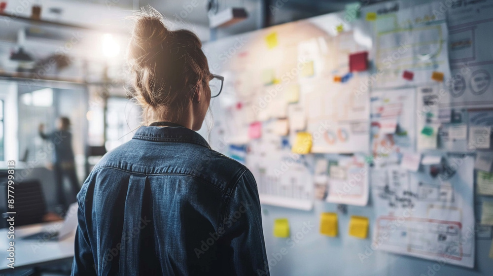 An entrepreneur brainstorming ideas on a whiteboard in a startup office. entrepreneur brainstorming An entrepreneur brainstorming ideas on a whiteboard in a startup office. entrepreneur brainstorming