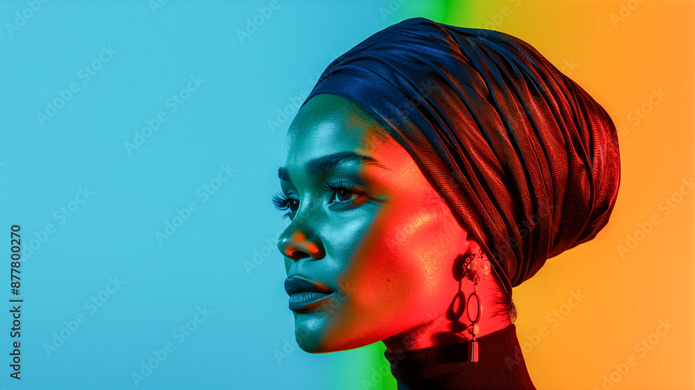 A compelling and artistic portrait of a Muslim transgender person, emphasizing their inner strength and authenticity, with a harmonious balance of cultural heritage and personal expression. A compelling and artistic portrait of a Muslim transgender person, emphasizing their inner strength and authenticity, with a harmonious balance of cultural heritage and personal expression.