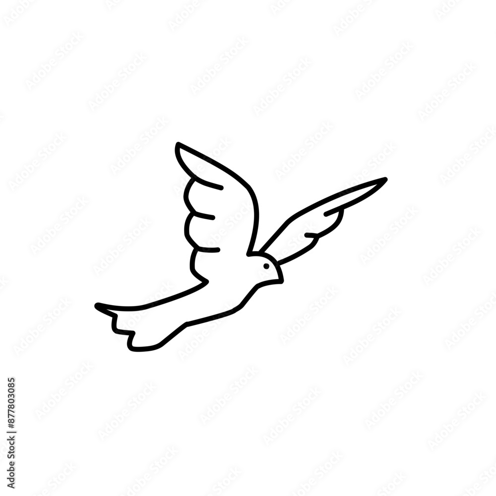 Obraz premium dove line icon