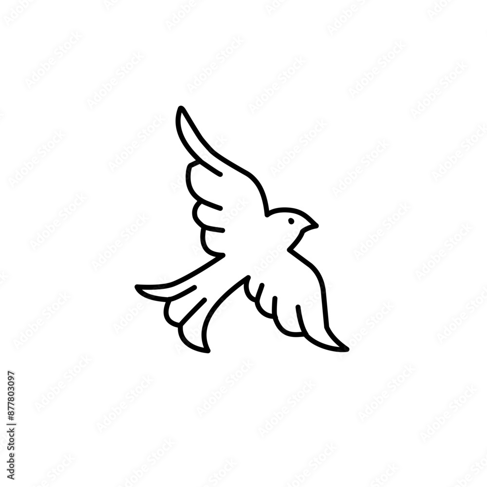 Obraz premium dove line icon