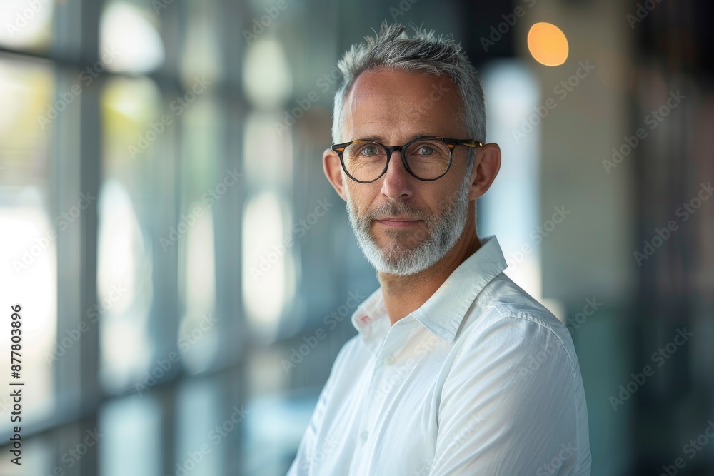 Portrait of a confident mature businessman working in a modern office Portrait of a confident mature businessman working in a modern office