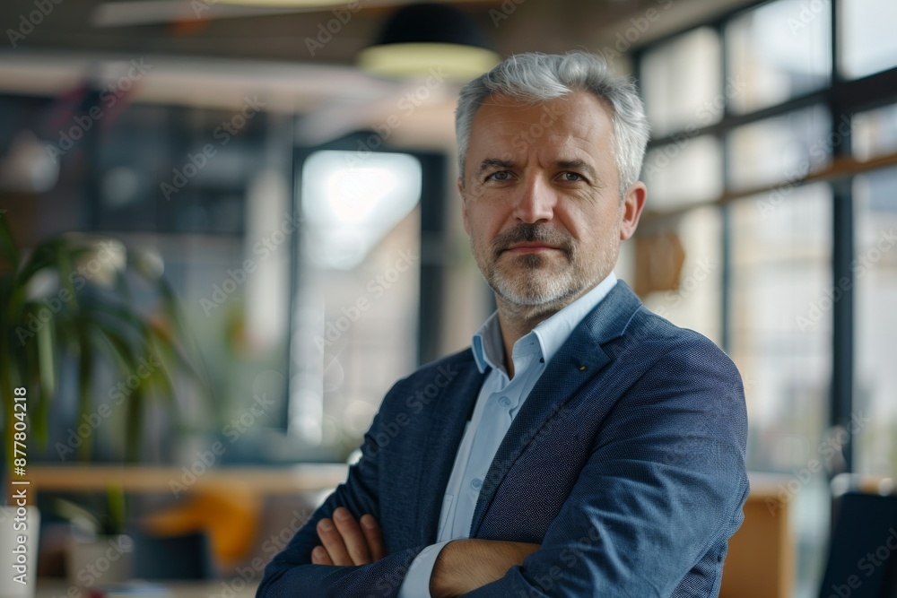 Portrait of a confident mature businessman working in a modern office Portrait of a confident mature businessman working in a modern office