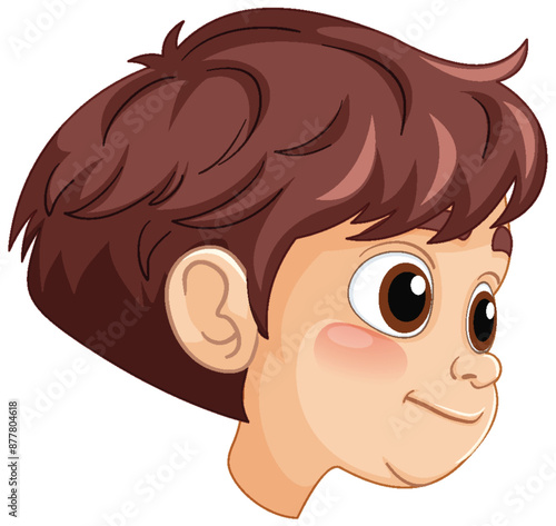 Illustration of a happy boy's face