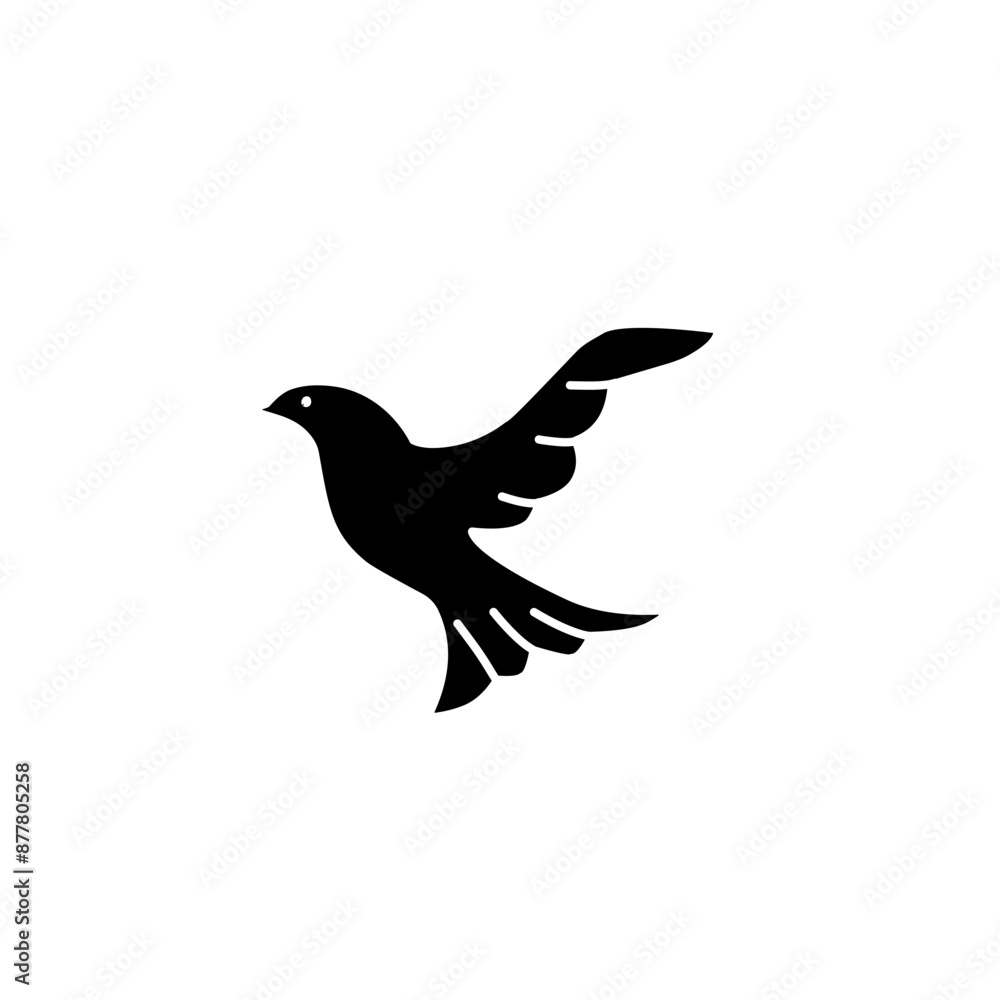 Bird dove silhouette